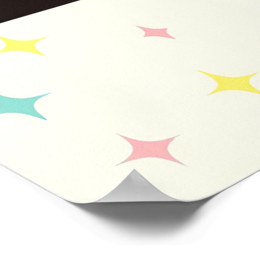 Atomic Futuristic Space Age Kids Playroom ポスター (角)