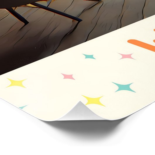 Atomic Futuristic Space Age Kids Playroom ポスター (コーナー)