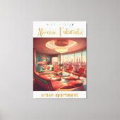 Atomic Futuristic Urban Apartment キャンバスプリント (正面)