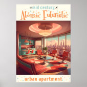 Atomic Futuristic Urban Apartment ポスター (正面)