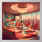 Atomic Futuristic Urban Apartment ポスター (正面)