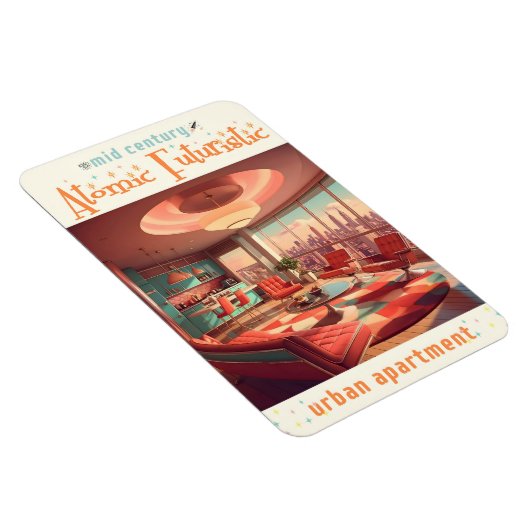 Atomic Futuristic Urban Apartment マグネット (右側)