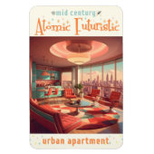 Atomic Futuristic Urban Apartment マグネット (縦)