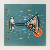 Atomic Martini Club Retro Futuristic Cocktail ジグソーパズル (横)