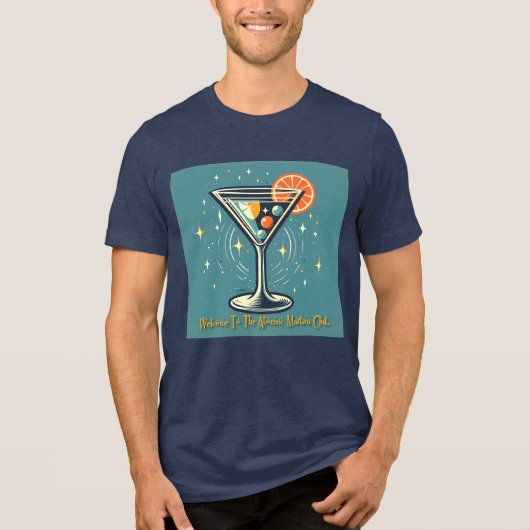 Atomic Martini Club Retro Futuristic Cocktail トライブレンドＴシャツ (正面)