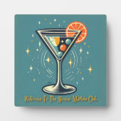 Atomic Martini Club Retro Futuristic Cocktail フォトプラーク (正面)