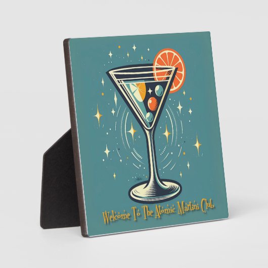 Atomic Martini Club Retro Futuristic Cocktail フォトプラーク (正面)