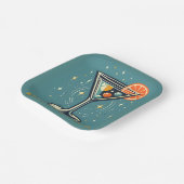 Atomic Martini Club Retro Futuristic Cocktail ペーパープレート (傾斜あり)