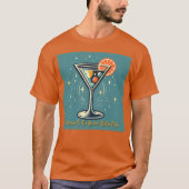 Atomic Martini Club Retro Futuristic Cocktail Tシャツ (正面)
