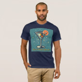 Atomic Martini Club Retro Futuristic Cocktail Tシャツ (正面フル)