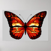 Atomic Mushroom Cloud Butterfly Print Poster ポスター (正面)