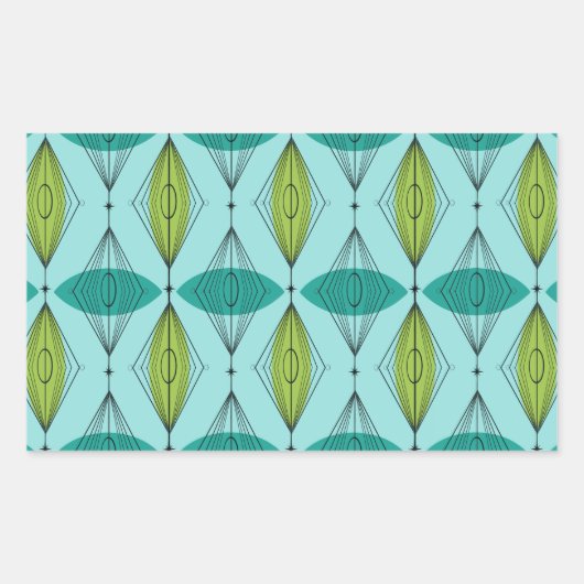 Atomic Ogee & Options長方形ステッカー 長方形シール (正面)