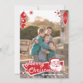 Atomic Retro Custom Flat Christmas Photo Card シーズンカード (正面)