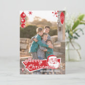 Atomic Retro Custom Flat Christmas Photo Card シーズンカード (スタンド正面)
