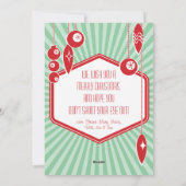 Atomic Retro Custom Flat Christmas Photo Card シーズンカード (裏面)