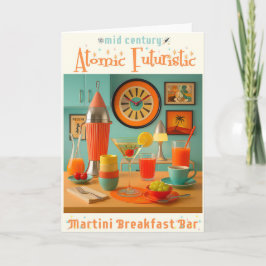 Atomic Retro Futuristic Martini Breakfast Bar カード