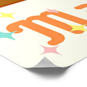 Atomic Retro Futuristic Martini Breakfast Bar ポスター (角)