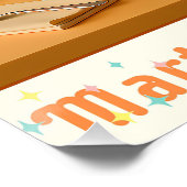 Atomic Retro Futuristic Martini Breakfast Bar ポスター (コーナー)