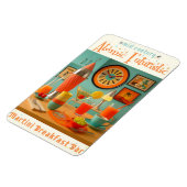 Atomic Retro Futuristic Martini Breakfast Bar マグネット (左側)