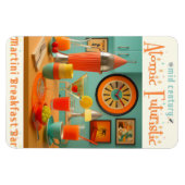 Atomic Retro Futuristic Martini Breakfast Bar マグネット (横)