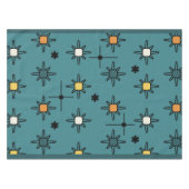 Atomic Sky Starbursts Teal テーブルクロス (正面(横))