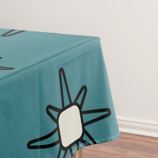 Atomic Sky Starbursts Teal テーブルクロス (インサイチュ)
