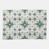 Atomic Starburst Retro Mid Century Modern キッチンタオル (横)