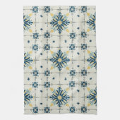 Atomic Starburst Retro Mid Century Modern キッチンタオル (縦)