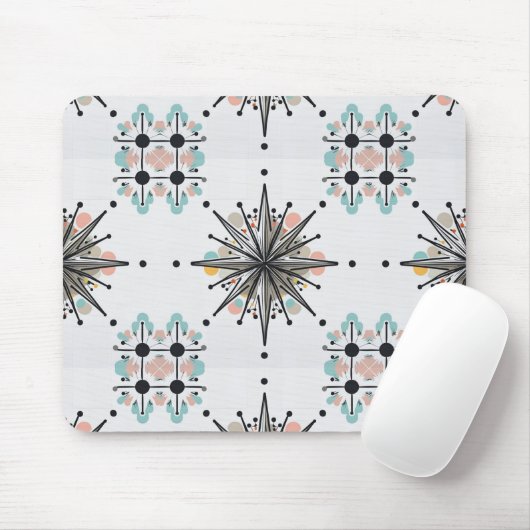 Atomic Starburst Retro Mid Century Modern マウスパッド (マウス)