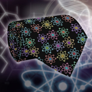 Atomic Structure Pattern Science ネクタイ