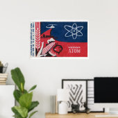 Atomic Symbol Soviet Union Mid-Century Matchbox ポスター (ホームオフィス)