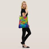 [Atomic Tie-Dye] Peace Symbol Custom Text Tote Bag トートバッグ (モデル)
