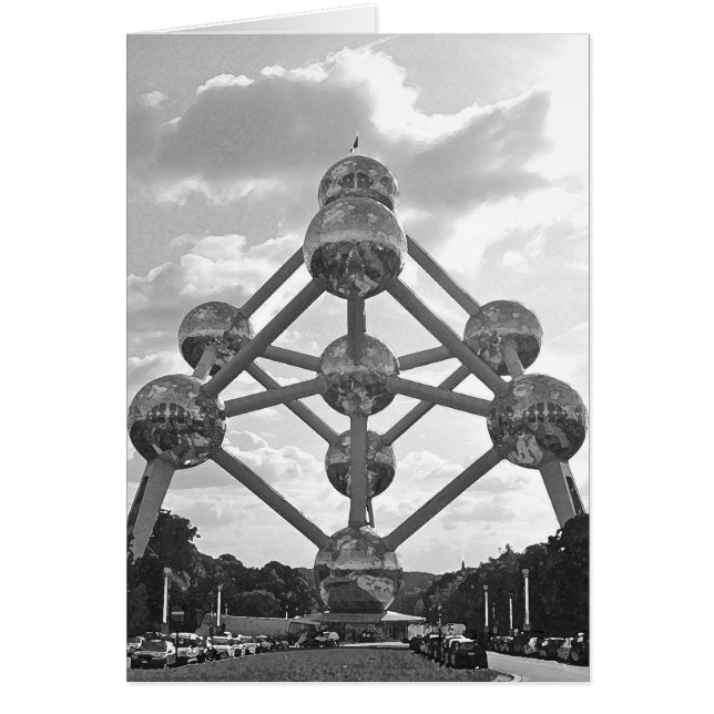 Atomium - 1958の万国博覧会-ブリュッセル、ベルギー (正面)