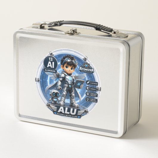 ATOMIVRA™のアルミニウム メタルランチボックス (正面)