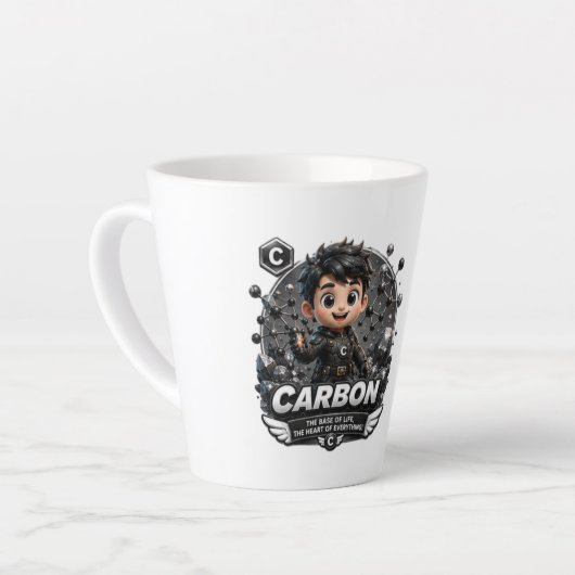 ATOMIVRA カーボンキャラクター カフェラテマグ (左アングル)