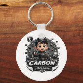 ATOMIVRA カーボンキャラクター キーホルダー (正面)