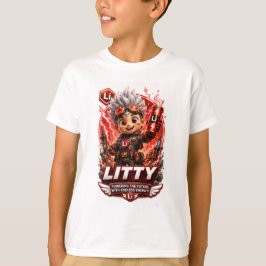 ATOMIVRA リチウム文字 Tシャツ