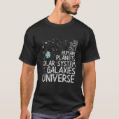 Atoms Astrophysics Quantum Foam Quarks Electrons A Tシャツ (正面)