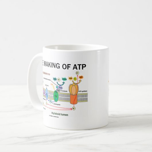 ATPの製造(光依存性光合成) コーヒーマグカップ (正面左)