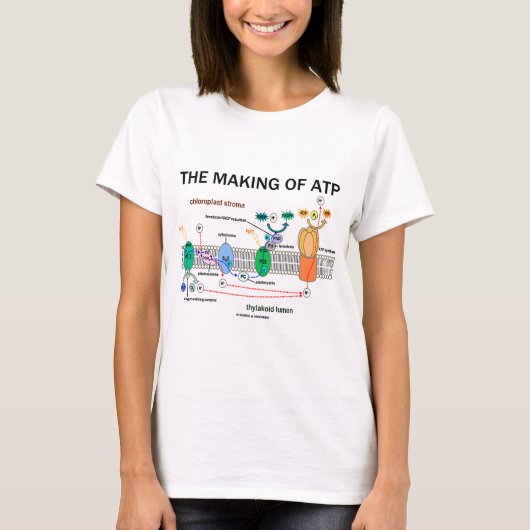 ATP (ライト依存した光合性)の作成 Tシャツ (正面)