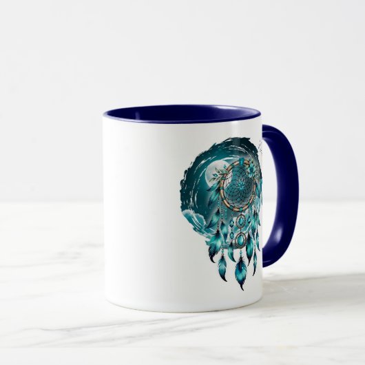 Atrapasueños bajo la Luna Llena  マグカップ (正面右)