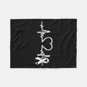 Atrial Fibrillation American Heart Disease Awarene フリースブランケット (正面(横))