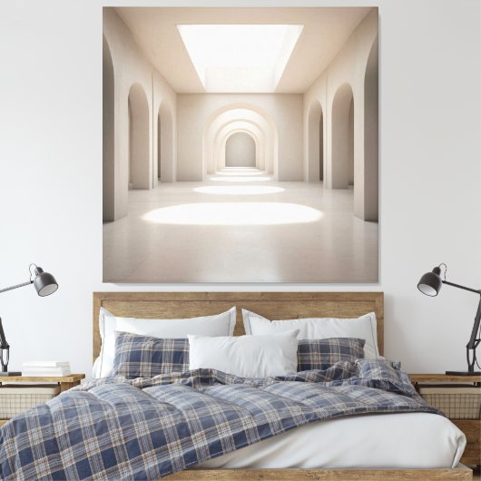 Atrium with Skylight Opening キャンバスプリント (インサイチュ (寝室))