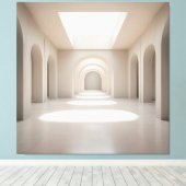 Atrium with Skylight Opening キャンバスプリント (インサイチュ (ウッドフロア))