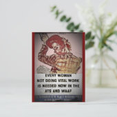 ATSおよびWAFの女性の採用 ポストカード (スタンド正面)