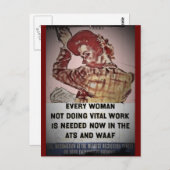 ATSおよびWAFの女性の採用 ポストカード (正面/裏面)