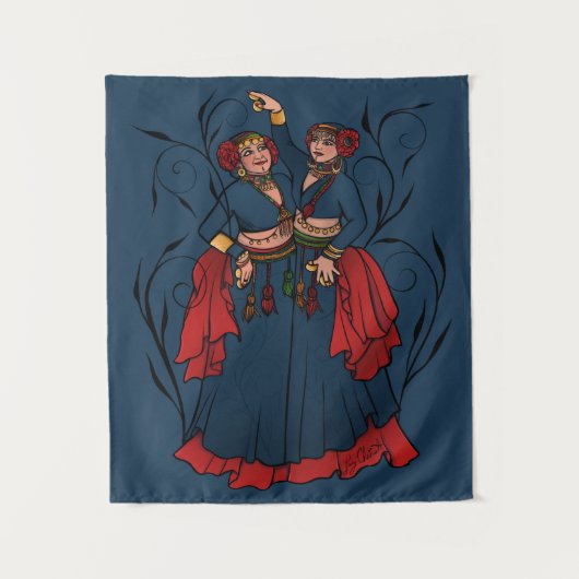 ATSトライバルベリーダンサー タペストリー (正面)