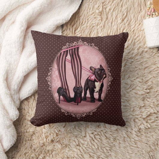 Attachée à mon Bouledogue Français クッション (ブランケット)