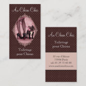 Attachée à mon Bouledogue Français 名刺 (正面/裏面)