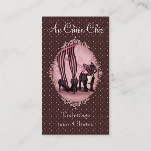 Attachée à mon Bouledogue Français 名刺 (正面)